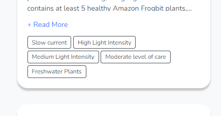 Example tags on a listing